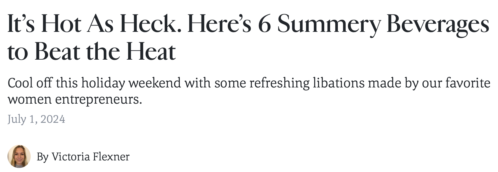 Best Summer Beverages To Beat The Heat